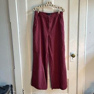 ASOS wide leg red pants